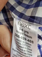 Vorschaubild 4 von Jungen Hemd Kariert Gr. 104 Baumwolle Langarm Mehrfarbig Casual