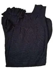 Vorschaubild 2 von Damen Pullover Schwarz Rüschenkragen Gr. M Langarm Feminin