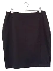 Vorschaubild 1 von Damen Bleistiftrock Gr. 42/XL Schwarz Business Elegant Midi 53cm