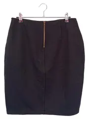 Vorschaubild 2 von Damen Bleistiftrock Gr. 42/XL Schwarz Business Elegant Midi 53cm