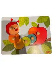 Vorschaubild 1 von Steckpuzzle Raupe Holz 6 Teile Kleinkind Motorik Spielzeug