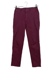 Vorschaubild 1 von Herren Chino Stoffhose Bordeaux Rot W31 L30 Baumwolle