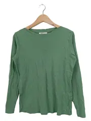Vorschaubild 1 von Damen Langarmshirt Gr. 42/XL Grün Basic Baumwolle