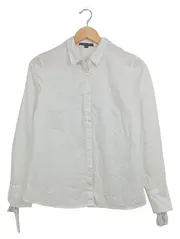 Vorschaubild 1 von Damen Hemdbluse Gr. 34/XS Weiß Klassisch Langarm Business