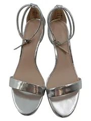 Vorschaubild 2 von Damen Sandaletten Silber Metallic High Heel Riemchen Größe 40