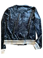 Vorschaubild 2 von Kinder Bomberjacke Samt Petrol Gr. 146/152