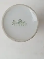 Vorschaubild 2 von Vase Modern Weiß Porzellan Feder Motiv 9cm hoch 4cm breit