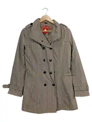 Vorschaubild 1 von Damen Leichte Jacke Trenchcoat Beige Gestreift Gr. S