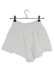 Vorschaubild 1 von Shorts Kinder Gr. 164 Weiß Raffung Strukturmuster Freizeit Casual