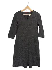 Vorschaubild 1 von Damen Freizeitkleid Grau Meliert Midikleid Gr. 38 M Viskose Polyester