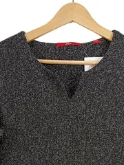 Vorschaubild 2 von Damen Freizeitkleid Grau Meliert Midikleid Gr. 38 M Viskose Polyester