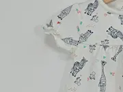 Vorschaubild 3 von Baby Mädchen Kleid Gr. 80 Giraffen Zebras Weiß