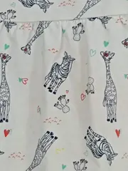 Vorschaubild 4 von Baby Mädchen Kleid Gr. 80 Giraffen Zebras Weiß