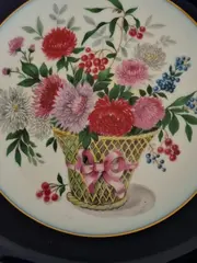 Vorschaubild 2 von Kaiser 366 Wandteller Porzellan Blau Blumenmuster Klassisch 20cm