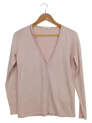 Vorschaubild 1 von Strickjacke Damen Gr. 36/S Rosa Basic Langarm Cardigan