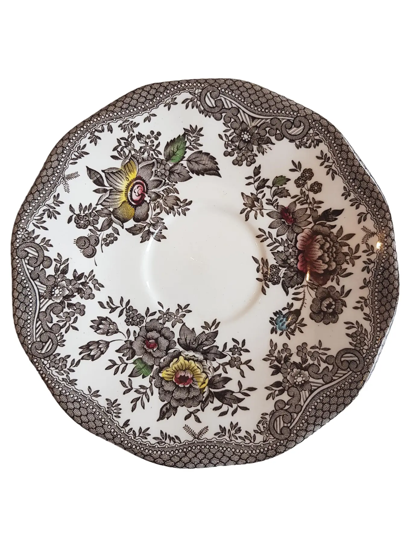 ENOCH WEDGWOOD Unterteller Oriental Pheasants Vintage Mehrfarbig 15cm Keramik