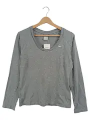 Vorschaubild 1 von Langarmshirt Damen Grau Gr. 40, 42 L Sportlich Meliert