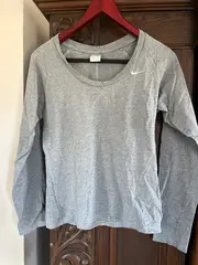 Vorschaubild 5 von Langarmshirt Damen Grau Gr. 40, 42 L Sportlich Meliert