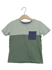 Vorschaubild 1 von T-Shirt Jungen Gr. 104 Grün Colorblock Brusttasche