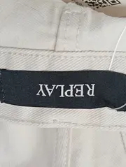 Vorschaubild 3 von Mom Jeans Damen Gr. 36/S Beige Baumwolle Casual Fransen