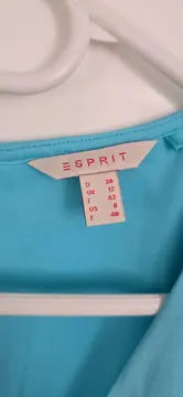 Vorschaubild 4 von Sommerkleid Damen Gr. M 38 Türkis V-Ausschnitt Gürtel Ärmellos