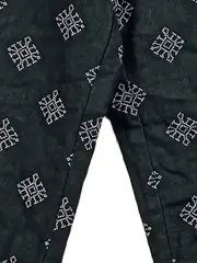 Vorschaubild 3 von Damen Stoffhose S Schwarz Leinen Casual mit grafischem Muster