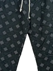 Vorschaubild 2 von Damen Stoffhose S Schwarz Leinen Casual mit grafischem Muster