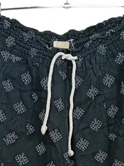 Vorschaubild 5 von Damen Stoffhose S Schwarz Leinen Casual mit grafischem Muster