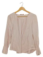 Vorschaubild 4 von Damen Bluse Langarm Rosa Gr. XS 34 Viskose Feminin