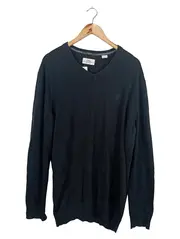 Vorschaubild 1 von Herren Pullover V-Ausschnitt Schwarz Gr. 54;XXL Casual Baumwolle