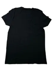 Vorschaubild 2 von Herren T-Shirt Schwarz Gr. M Basic Logo Baumwolle