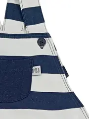 Vorschaubild 3 von Baby Jungen Overall Gr. 68 Blau Gestreift Maritim Baumwolle