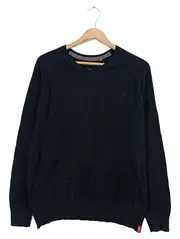 Vorschaubild 1 von Herren Pullover Schwarz Gr. M Casual Baumwolle V-Ausschnitt