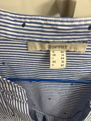 Vorschaubild 5 von Damen Bluse Langarm Gestreift Blau Baumwolle Gr. 40 L