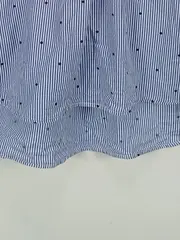 Vorschaubild 4 von Damen Bluse Langarm Gestreift Blau Baumwolle Gr. 40 L