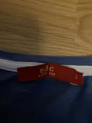 Vorschaubild 4 von EDC T-Shirt Damen Kurzarm Baumwolle Grau Gr. 36 S Casual Schriftzug