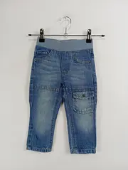 Vorschaubild 2 von Cargo Jeans Hose Kinder Gr. 86 Blau Gummibund