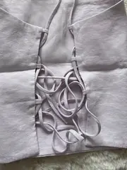 Vorschaubild 3 von Damen Bustier Top Lila Schnürung Rückenfrei Gr. S Baumwolle