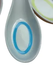 Vorschaubild 3 von Esslöffel Set 4tlg Melamin Grafisch Weiß Bunte Applikationen 15cm
