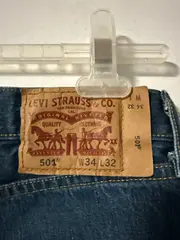 Vorschaubild 6 von 501 Herren Jeans Regular Fit Blau W34/L32 Denim Hose