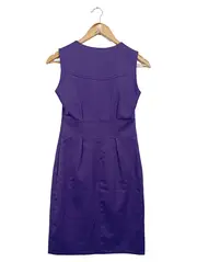 Vorschaubild 2 von Businesskleid Damen Gr. 34/XS Lila Elegant Büro