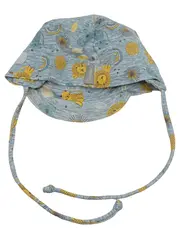 Vorschaubild 2 von Baby Sonnenhut Mütze Tiermotiv Löwe Blau Bindebänder