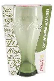 Vorschaubild 1 von COCA COLA Trinkglas Grün Limited Edition 2015 Bengali Schriftzug Vintage Glas