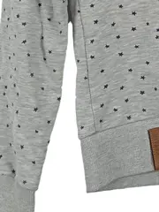 Vorschaubild 4 von Damen Hoodie Sternenmuster Grau Gr. 36/S Casual Baumwolle