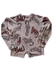Vorschaubild 2 von Kinder Pullover Gr. 122 Pink mit Tiger-Print Animal-Muster
