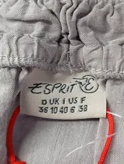 Vorschaubild 3 von Bluse Damen Gr. 36/S Grau Baumwolle Klassisch Elegant Kurzarm