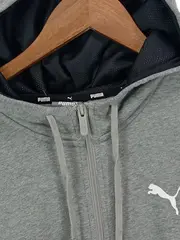 Vorschaubild 4 von Herren Sweatjacke Kapuzenpullover Grau Gr. 48/M Sportlich Reißverschluss
