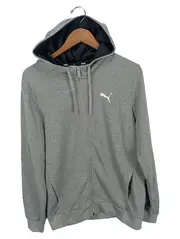 Vorschaubild 1 von Herren Sweatjacke Kapuzenpullover Grau Gr. 48/M Sportlich Reißverschluss