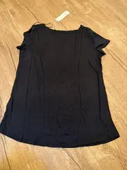 Vorschaubild 6 von Damen T-Shirt V-Ausschnitt Organic Cotton Schwarz Gr. L