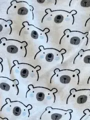 Vorschaubild 2 von Baby Body Langarm Wickelbody Baumwolle Tiermotiv Weiß Gr. 74